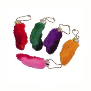 Dyed Lucky Rabbit's Foot Keychain